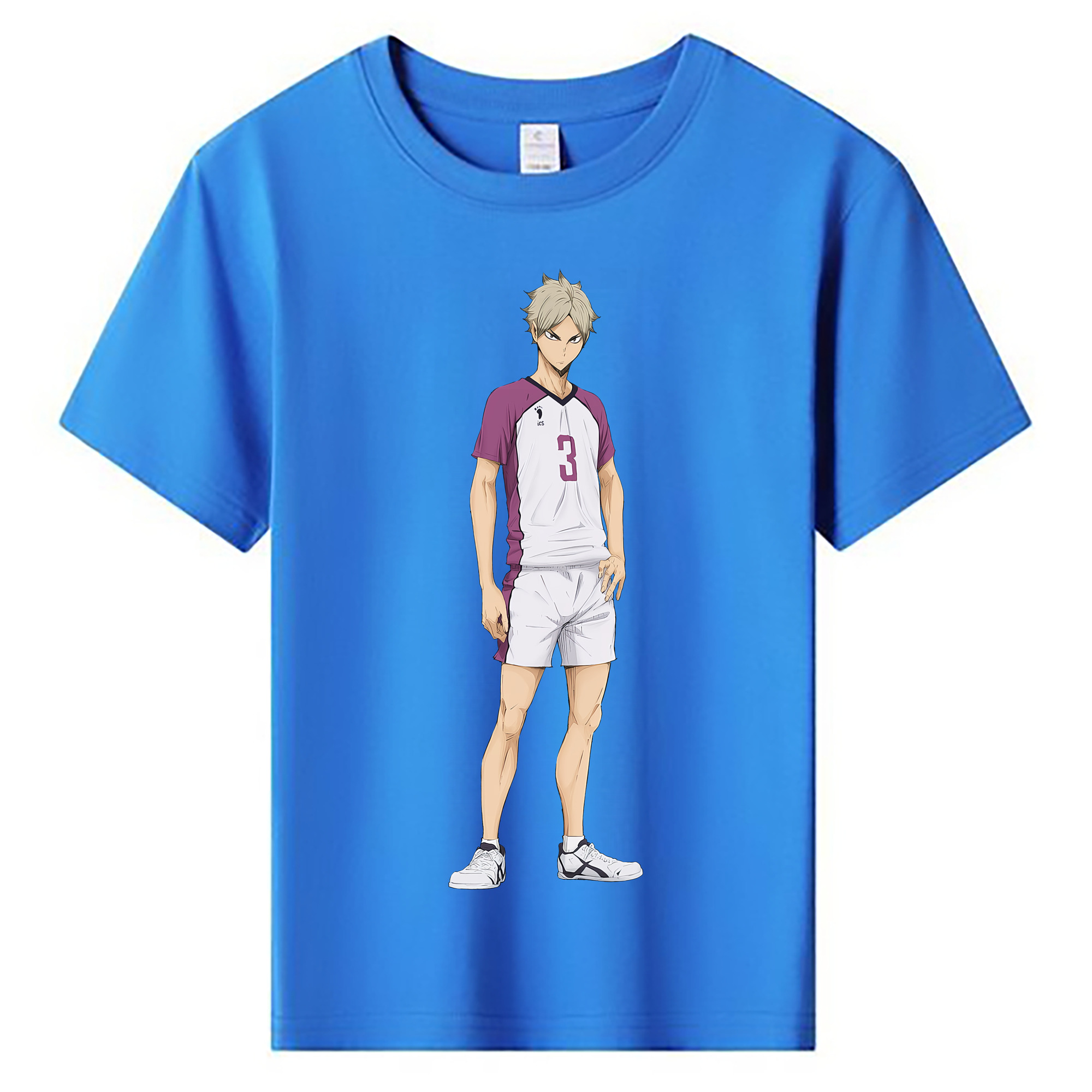 （画像用） ハイキュー!! Haikyu!! 綿100％キッズTシャツ（フロントプリント）